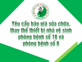 Yêu cầu báo giá sửa chữa, thay thế thiết bị nhà vệ...