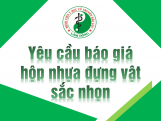 Yêu cầu báo giá hộp nhựa đựng vật sắc nhọn