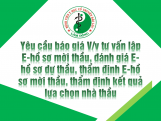 Yêu cầu báo giá V/v tư vấn lập E-HSMT, đánh...